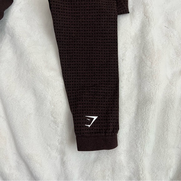 Gymshark Vital Seamless 2.0 Leggings in Cherry Brown Marl - Picture 5 of 7